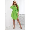 Košeľové šaty s viazaním Rotina jasne zelená (Veľkosť Univerzálna)