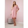Dámske letné šaty Rolen tmavá púdrová ružová (Veľkosť Univerzálna)