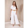 Dámsky letný overal Roxana biela (Veľkosť Univerzálna)
