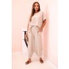 Dámsky letný nohavicový komplet Tewes tmavý béžová (Veľkosť Univerzálna)