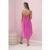 Dámske letné šaty na ramienka Pivon ružová (Veľkosť Univerzálna)