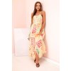 Dámske dlhé letné šaty na ramienka Itara béžová (Veľkosť L/XL)