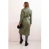 pol pl Trencz damski z ekoskory z paskiem i kolnierzem khaki 34110 2 11zon