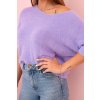 pol pl Sweter damski z miekkiego wlosia z dekoltem V krotki rekaw jasno fioletowy 34446 3 11zon