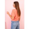 pol pl Sweter damski z miekkiego wlosia z dekoltem V krotki rekaw lososiowy 34452 2 11zon