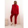 pol pl Komplet damska maselkowy bluza z kapturem i spodniami z paskiem bordowy 34064 2 11zon