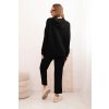 pol pl Komplet damska maselkowy bluza z kapturem i spodniami z paskiem czarny 34066 2 11zon