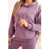 pol pl Komplet damska maselkowy bluza z kapturem i spodniami z paskiem fioletowy 34506 4 11zon