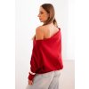 pol pl Sweter damski wiskozowy asymetryczny typu nietoperz bordowy 34546 2 11zon