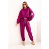 pol pl Komplet damski maselkowy z luzna bluza i spodniami z napisem LOVE ciemny fioletowy 34424 3 11zon