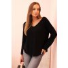 čierny dámsky sveter Binan- jednoduchý a štýlový pulóver na každý deň