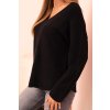 pol pl Sweter damska z wiskoza z dekoltem w serek czarny 34281 3 11zon