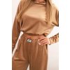 pol pl Komplet dresowy damska z weluru z szerokimi nogawkami i bluza z kapturem camelowy 33992 4 11zon