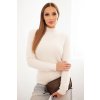 Dámsky sveter Petris béžový– teplý pletený sveter z alpaky so stojačikom