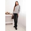 pol pl Sweter damski wiskozowy z dlugim rekawem i rozcieciem po bokach szary 35179 1 11zon