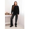 pol pl Sweter damski wiskozowy z dlugim rekawem i rozcieciem po bokach czarny 35180 1 11zon