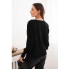 pol pl Sweter damski wiskozowy z dlugim rekawem i rozcieciem po bokach czarny 35180 2 11zon