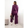 pol pl Komplet dresowy damska z weluru z szerokimi nogawkami i bluza z kapturem ciemny fioletowy 35287 2 11zon 11zon