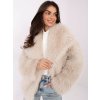Dámska kožušinová bunda Rozana béžová (Farba bledá béžová, Veľkosť univerzálna)