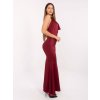 Dlhé elegantné šaty Glam bordové (Farba bordová, Veľkosť univerzálna)
