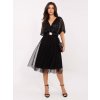 Elegantné dámske šaty Holly čierne (Farba čierna, Veľkosť univerzálna)