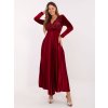 Dámske dlhé elegantné šaty Azan bordové (Farba bordová, Veľkosť univerzálna)