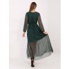 Dámske elegantné šaty Rowen zelené (Farba tmavá zelená, Veľkosť univerzálna)