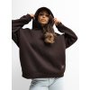 dámska mikina s kapucňou Erica hnedá-oversize mikina na každý deň