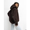 pol pl Czekoladowa bluza oversize z kapturem RUE PARIS 415903 3