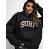 dámska mikina s potlačou Soho čierna- oversize mikina s kapucňou