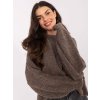 Dámsky sveter Boucle capuccino (Farba tmavá béžová, Veľkosť univerzálna)