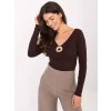 Dámsky sveter Fiona hnedý (Farba tmavá hnedá, Veľkosť S/M)