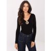 pol pl Czarny damski sweter z ozdobnym elementem 414156 4