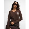 dámske tričko s dlhým rukávom Wanin hnedé- úpletové elegantné tričko