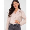 Dámska kožená bunda Fatim béžová (Farba béžová, Veľkosť univerzálna)