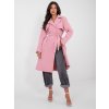 Dámsky prechodný kabát Kony ružový (Farba bledá ružová, Veľkosť univerzálna)