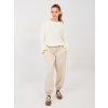 Dámske nohavice Fujis béžové (Farba bledá béžová, Veľkosť univerzálna)