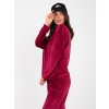 Dámska velúrová tepláková súprava Donia bordová (Farba bordová, Veľkosť S/M)