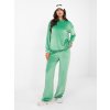 Dámska velúrová tepláková súprava Donia zelená (Farba bledá zelená, Veľkosť L/XL)