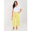 Dámske rifľové nohavice Tiuz žlté (Farba bledá žltá, Veľkosť univerzálna)