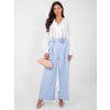 Dámske elegantné nohavice Elison modré (Farba bledá modrá, Veľkosť univerzálna)