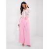 Dámske elegantný nohavice Elison ružové (Farba bledá ružová, Veľkosť univerzálna)