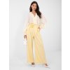Dámske elegantný nohavice Elison žlté (Farba bledá žltá, Veľkosť univerzálna)