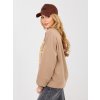 Dámska mikina What béžová (Farba tmavá béžová, Veľkosť univerzálna)