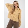 Dámska rifľová bunda Klasa karamelová (Farba ťaviahnedá, Veľkosť univerzálna)