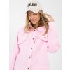Dámska rifľová bunda Klasa ružová (Farba bledá ružová, Veľkosť univerzálna)