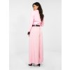 Široké elegantné nohavice Karoll ružové (Farba bledá ružová, Veľkosť univerzálna)