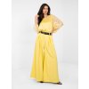 Široké elegantné nohavice Karoll žlté (Farba žltá, Veľkosť univerzálna)