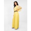 Široké elegantné nohavice Karoll žlté (Farba žltá, Veľkosť univerzálna)