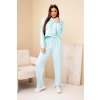 pol pl Komplet damski maselko bluza z kolnierzykiem i proste spodnie mietowy 38248 1 11zon